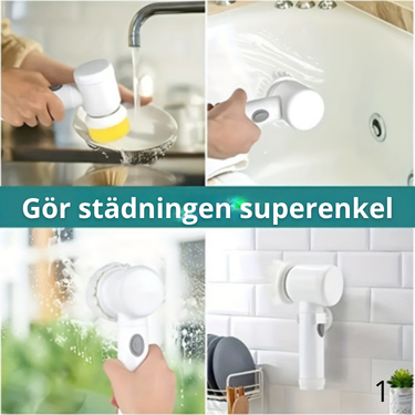 Elektrisk städborste med USB-laddning