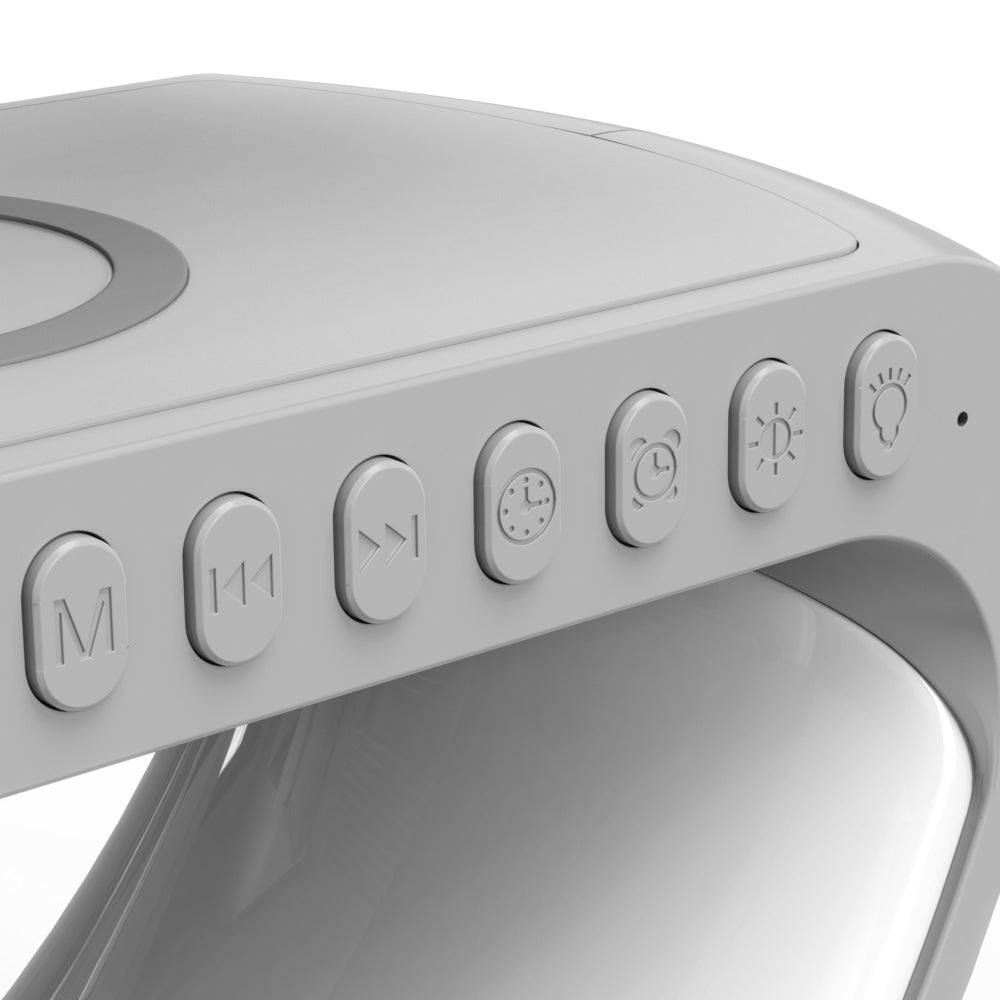 Appstyrd multi-lampa med laddfuktion, högtalare och väckarklocka
